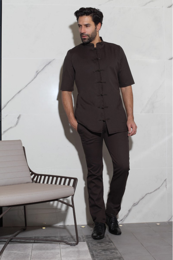 Pantalon professionnel homme chocolat - Pantalon Indochine