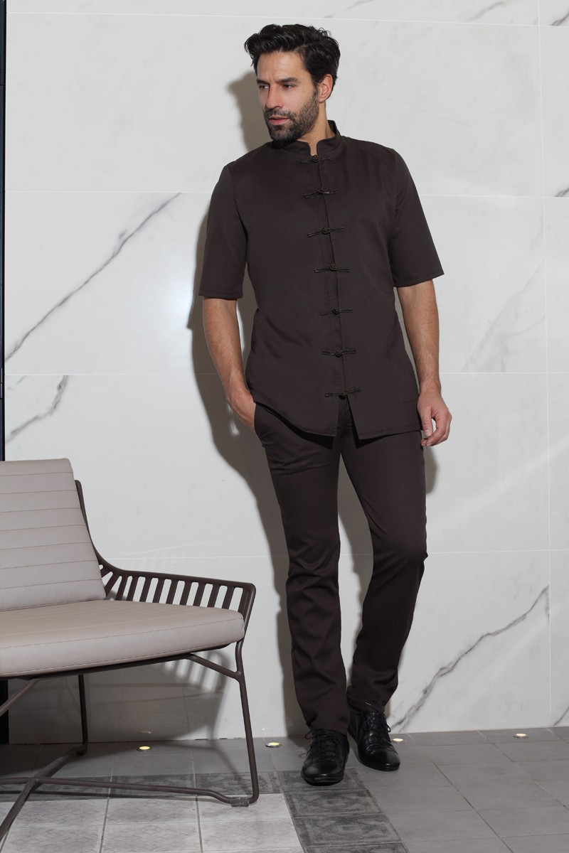 Men's professional chocolate trousers - Indochine trousers