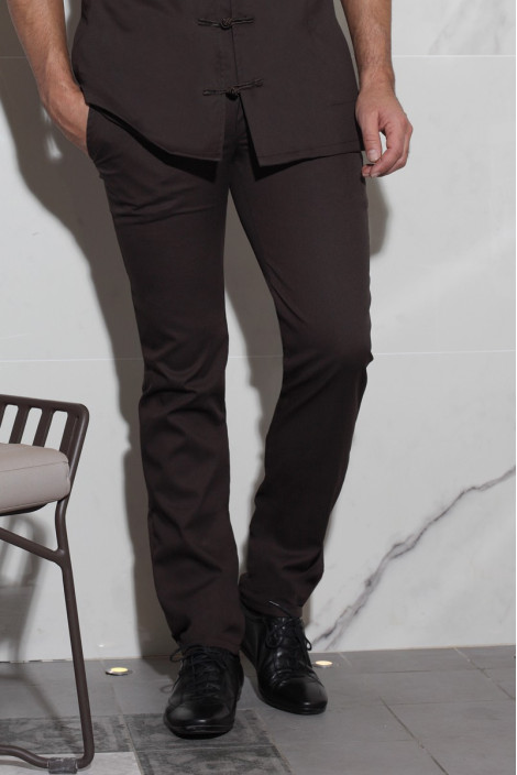 Men's professional chocolate trousers - Indochine trousers