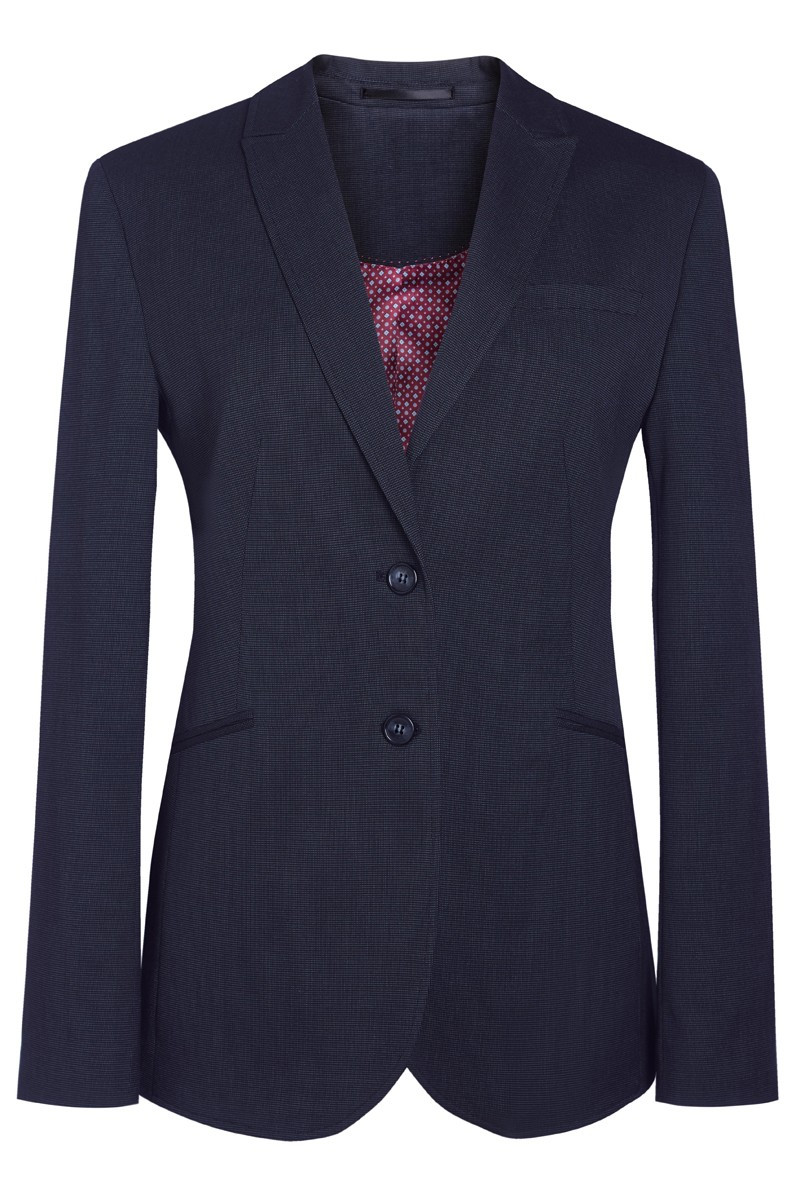 Women's navy pinpoint hotel uniform jacket - Cordelia jacket