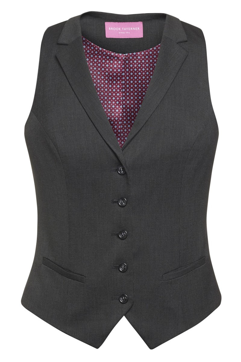 Gilet alberghiera grigio pinpoint da donna - Gilet Larissa
