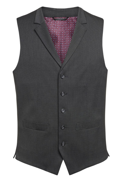 Gilet hôtellerie homme gris pinpoint - Gilet Proteus