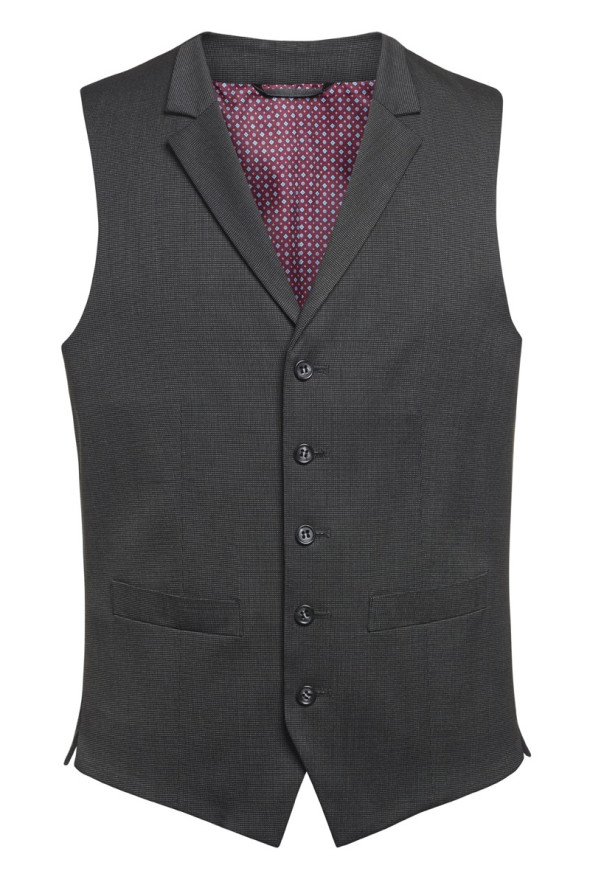 Gilet hôtellerie homme gris pinpoint - Gilet Proteus