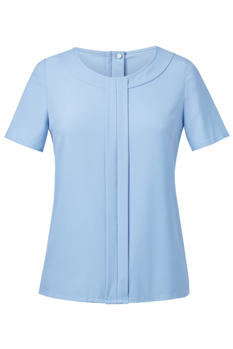 Women's professional light blue short sleeve shirt - Helina shirt