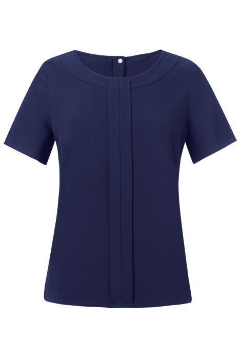 Camicetta alberghiera a maniche corte, blu navy, da donna - Camicetta Helina
