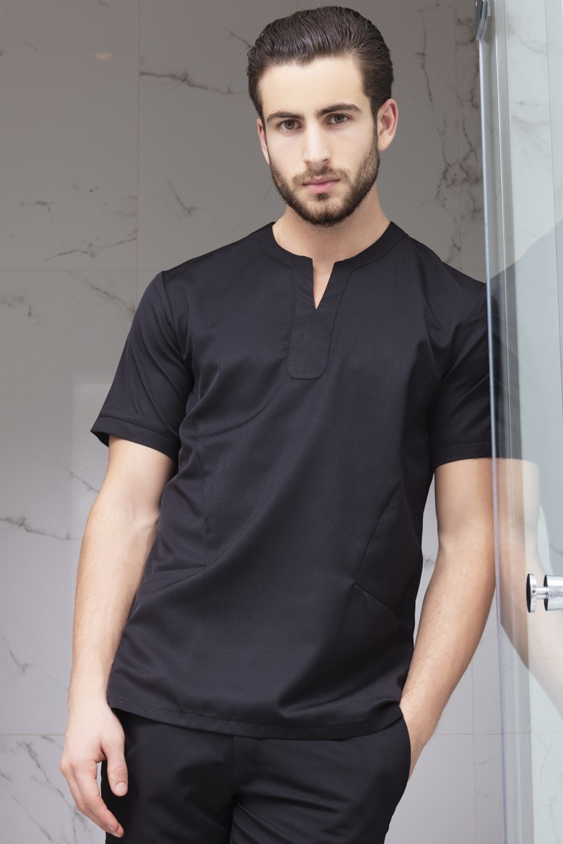 Esthetician's black tunic - Acapulco tunic
