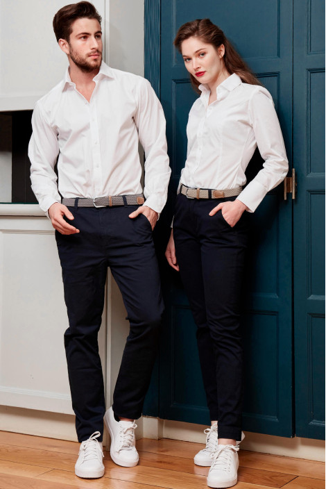 Pantalon chino femme noir - Pantalon Lily