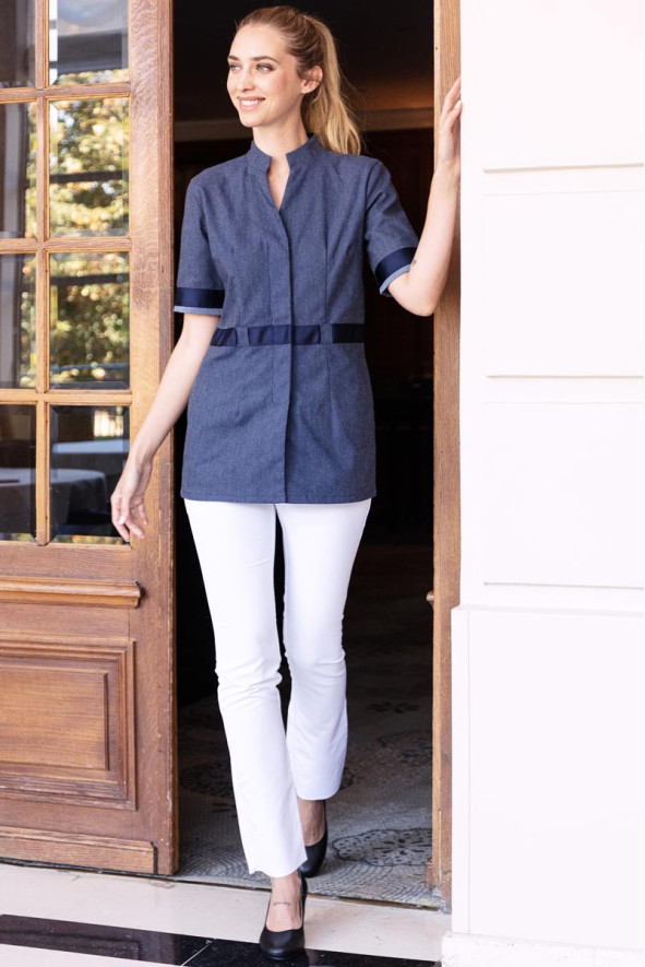Denim esthetician's tunic - Savane tunic