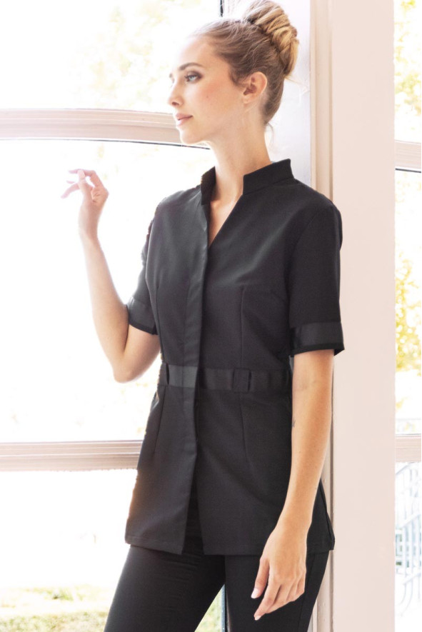 Black esthetician's tunic - Savane tunic
