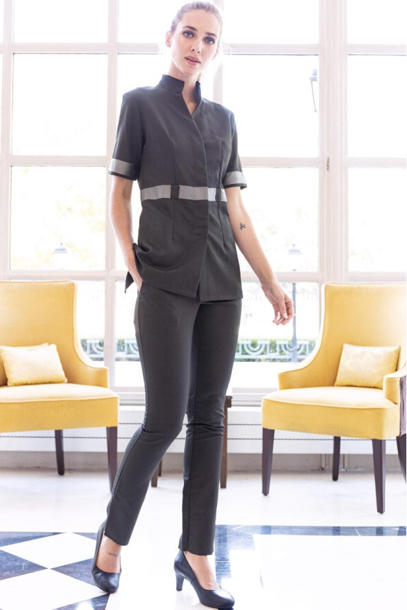 Dark grey esthetician's tunic - Savane tunic