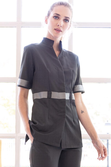 Dark grey esthetician's tunic - Savane tunic