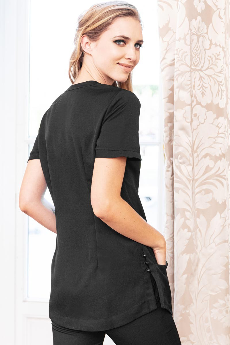 Black esthetician's tunic - Tunic Acapulco