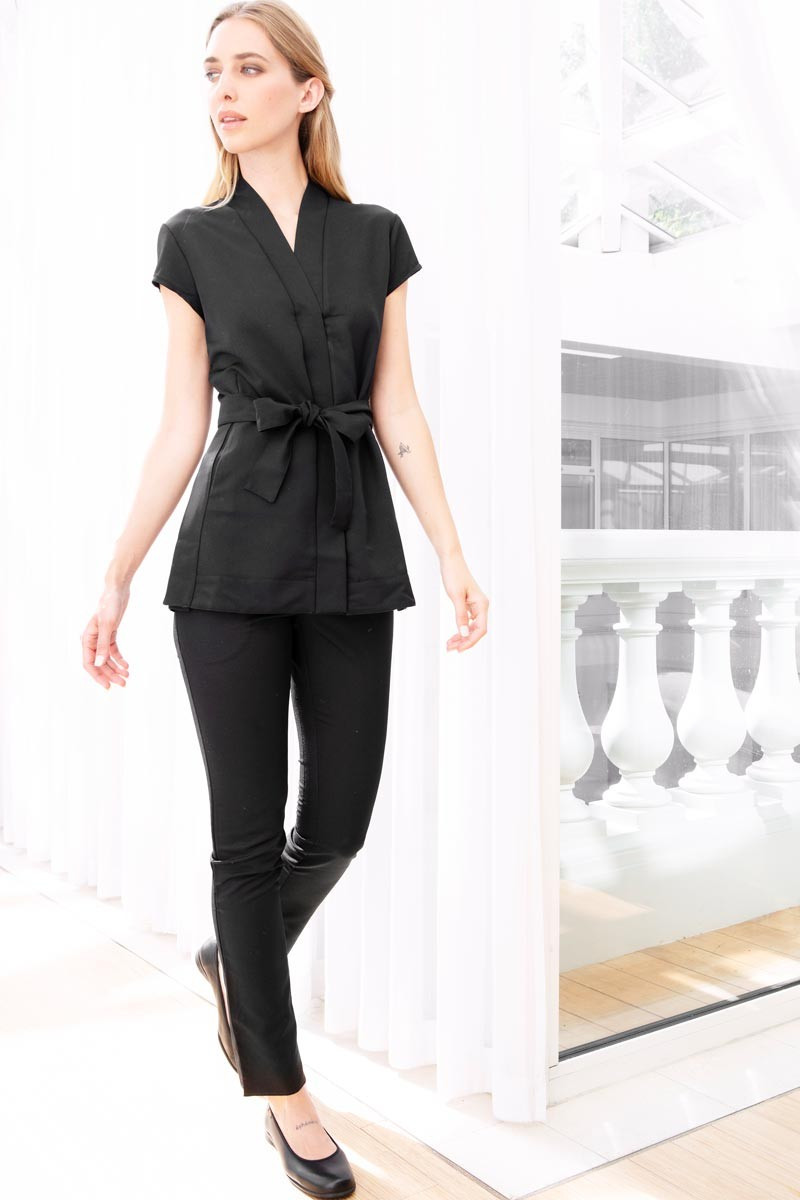 Black esthetician's tunic - Vendôme tunic