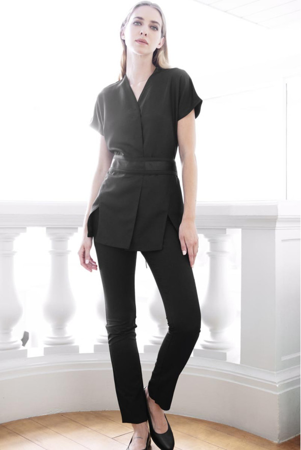Kimono esthéticienne noir - Kimono Tasmanie