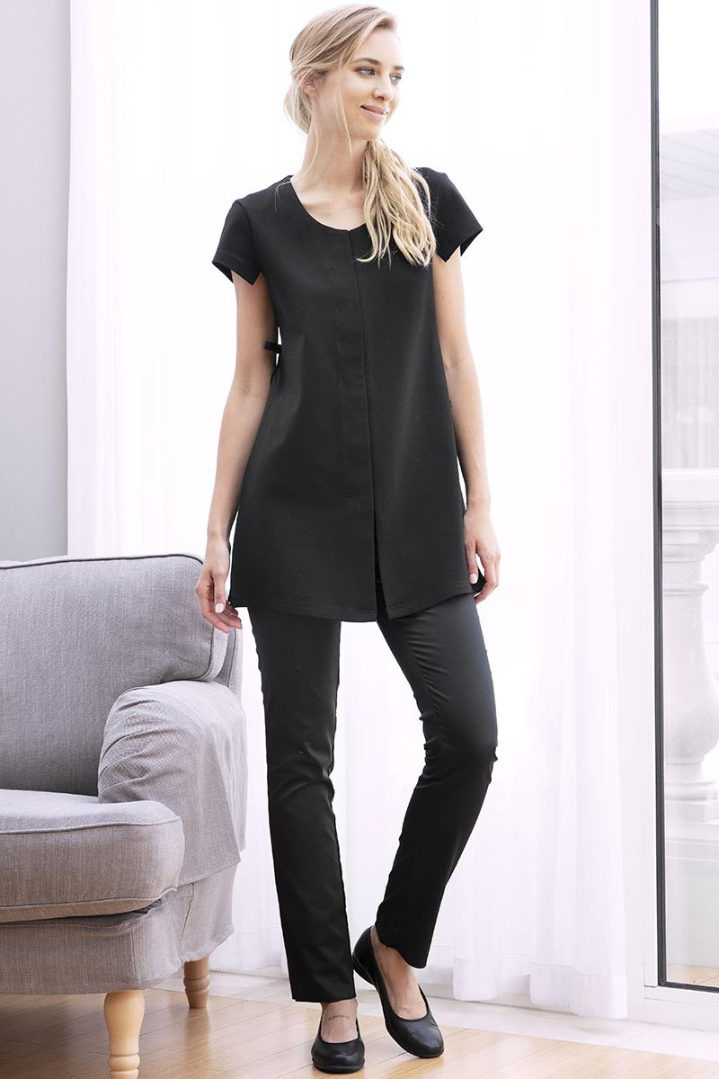 Black esthetician's tunic - Opaline tunic