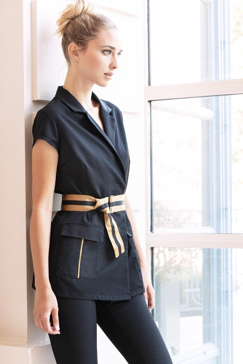 Black and gold hostess tunic - Tunic Bradford