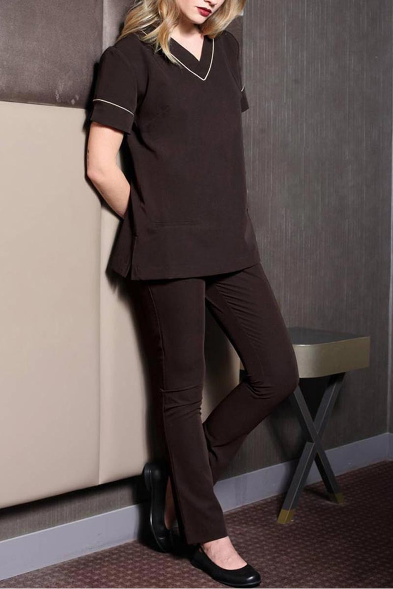 Estheticians chocolate tunic - Clara tunic
