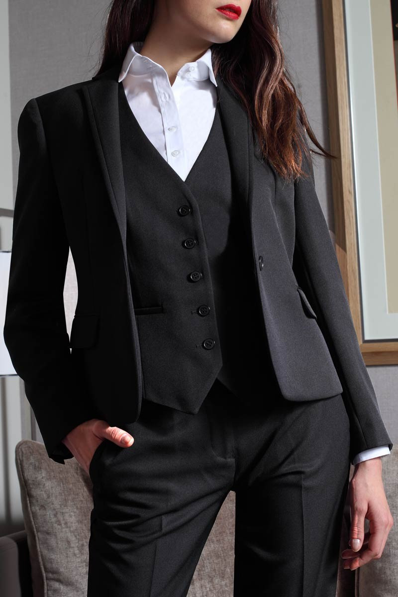 Gilet hôtellerie noir femme - Gilet Lune