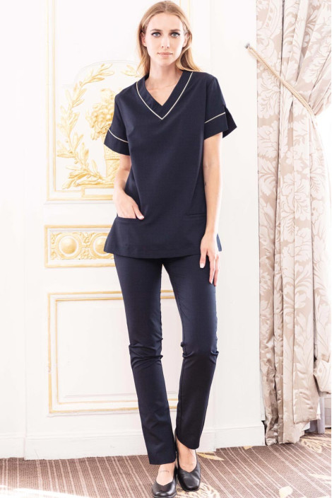 Navy esthetician's trousers - Clara trousers