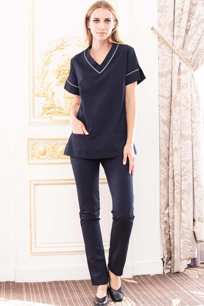 Navy esthetician's trousers - Clara trousers
