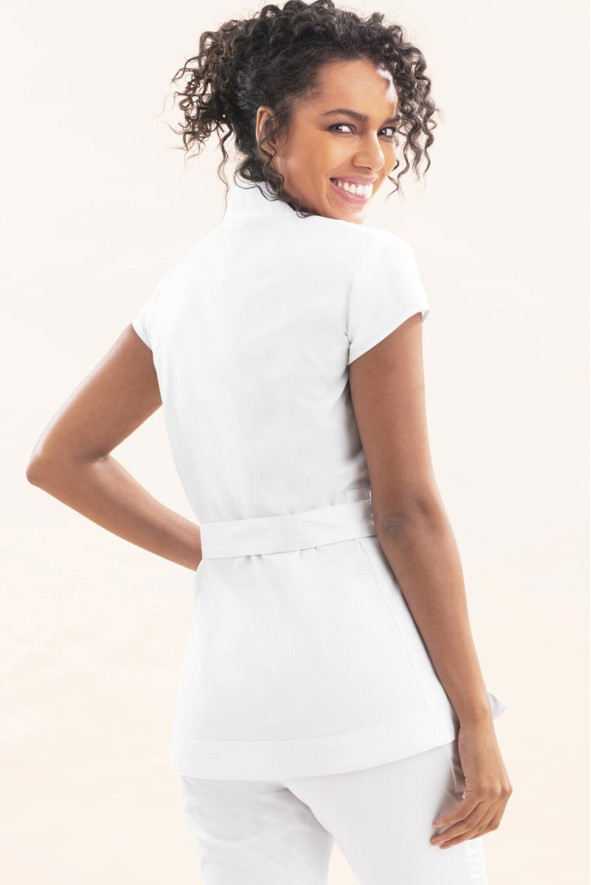 White esthetician's tunic - Alaska tunic