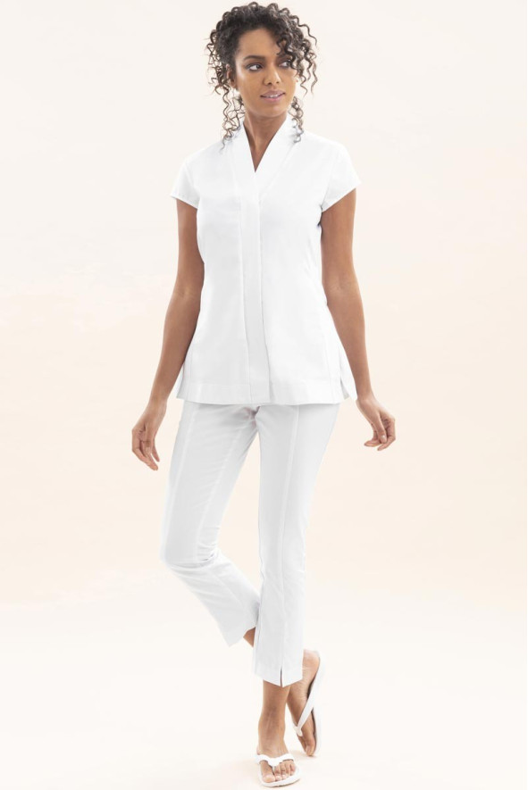 Pantalone da estetista bianco - Pantaloni Abby