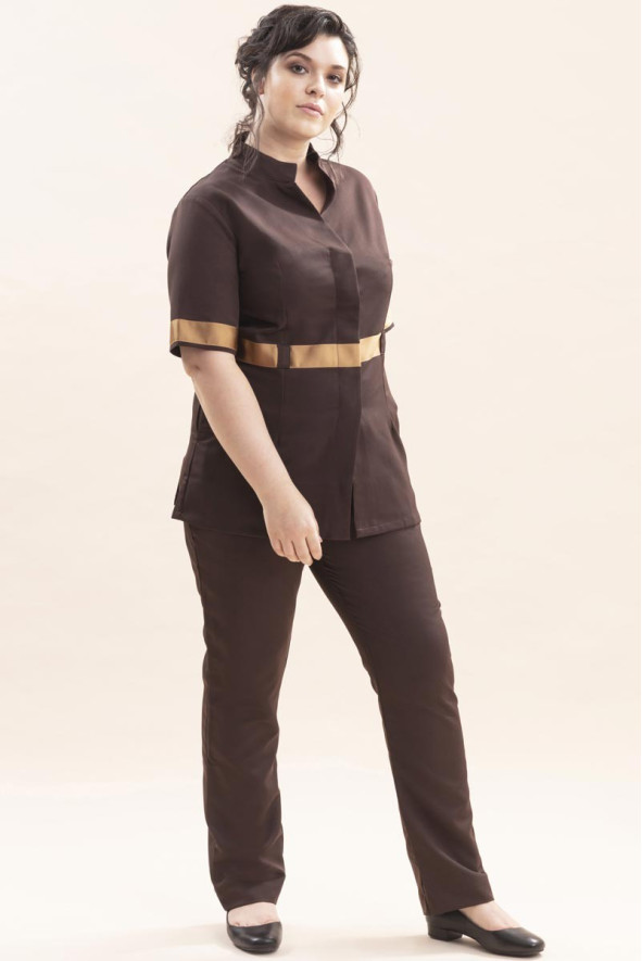 Pantalone da estetista cioccolato - Pantalone Safari