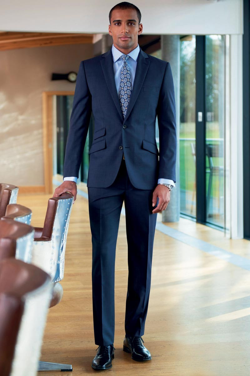 Pantaloni professionale uomo blu - Pantaloni Principe di Galles Cassino