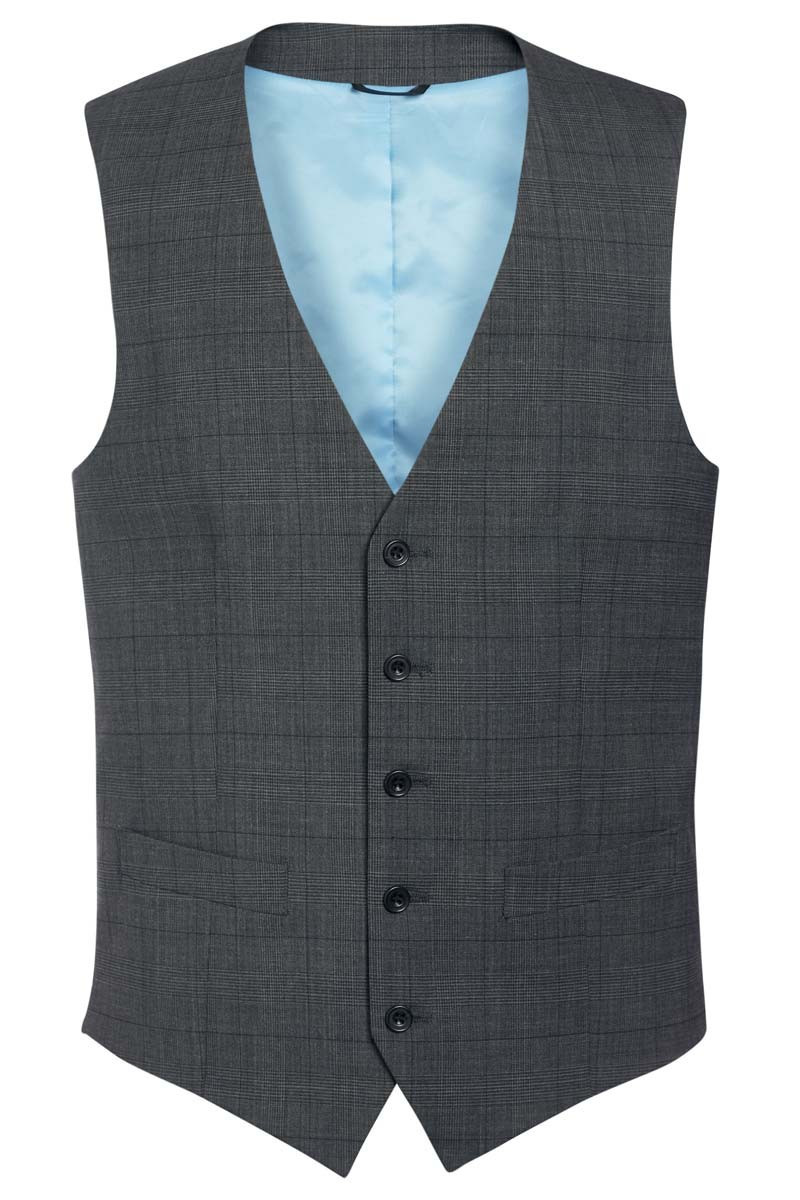 Gilet professionale uomo per alberghiera grigio - Gilet Busso Principe di Galles