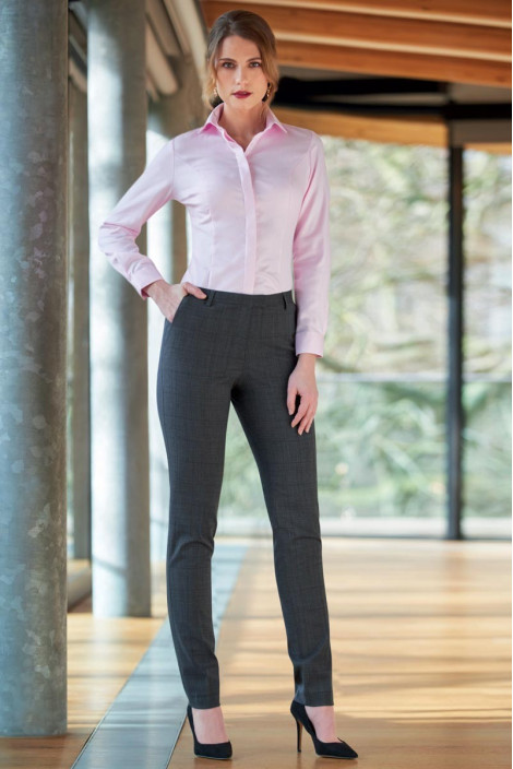 Pantalon professionnel pour femme gris - Pantalon Torino Prince de Galles