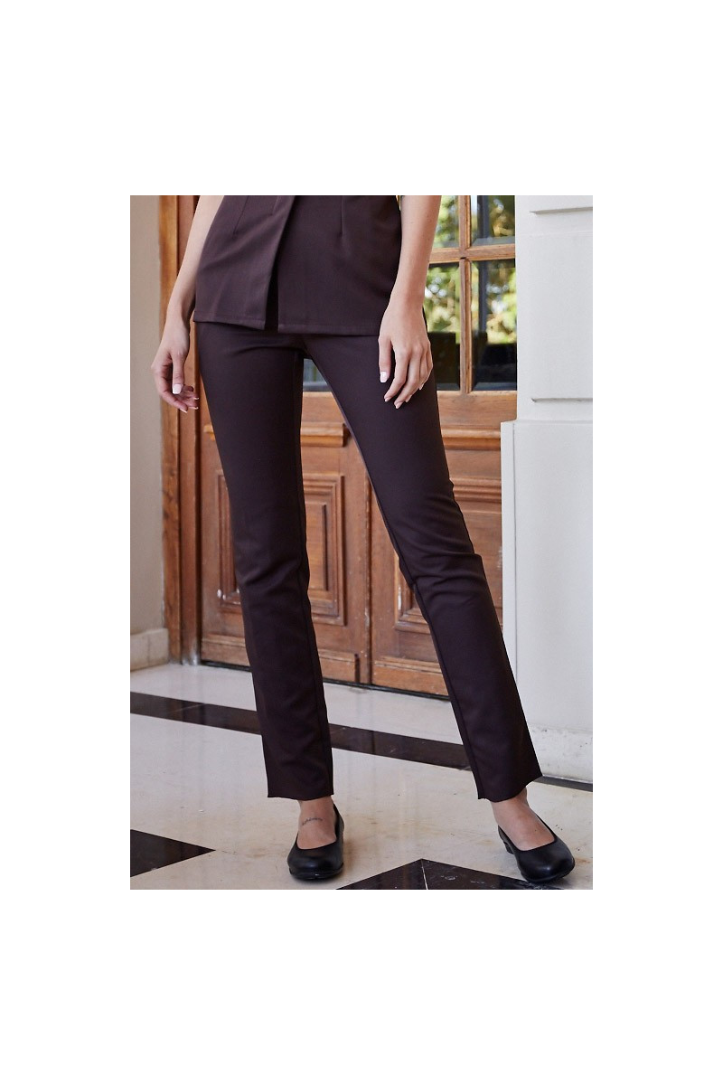 Pantalone da estetista cioccolato - Pantalone Safari