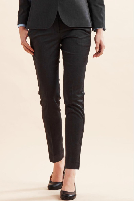 Women's grey pinpoint hotel uniform trousers - Ophélia trousers
