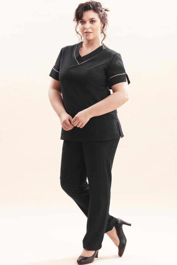 Black esthetician's tunic - Tunic Clara