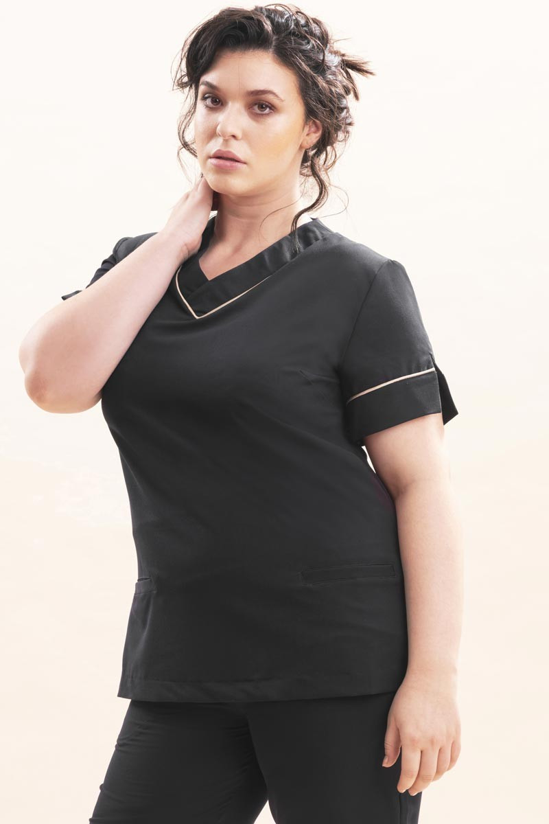 Tunique esthéticienne noire - Tunique Clara