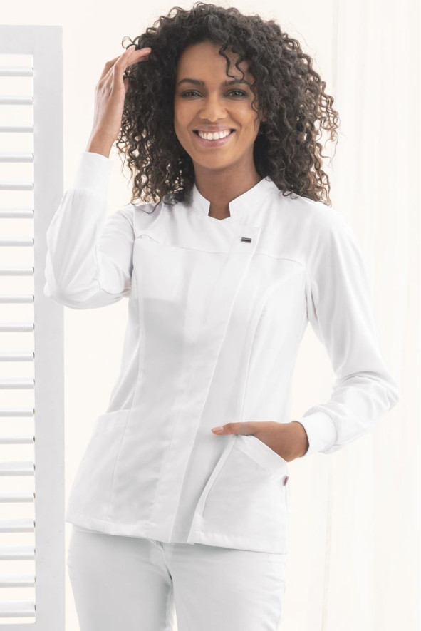 Women's white medical gown - Giada Blouse