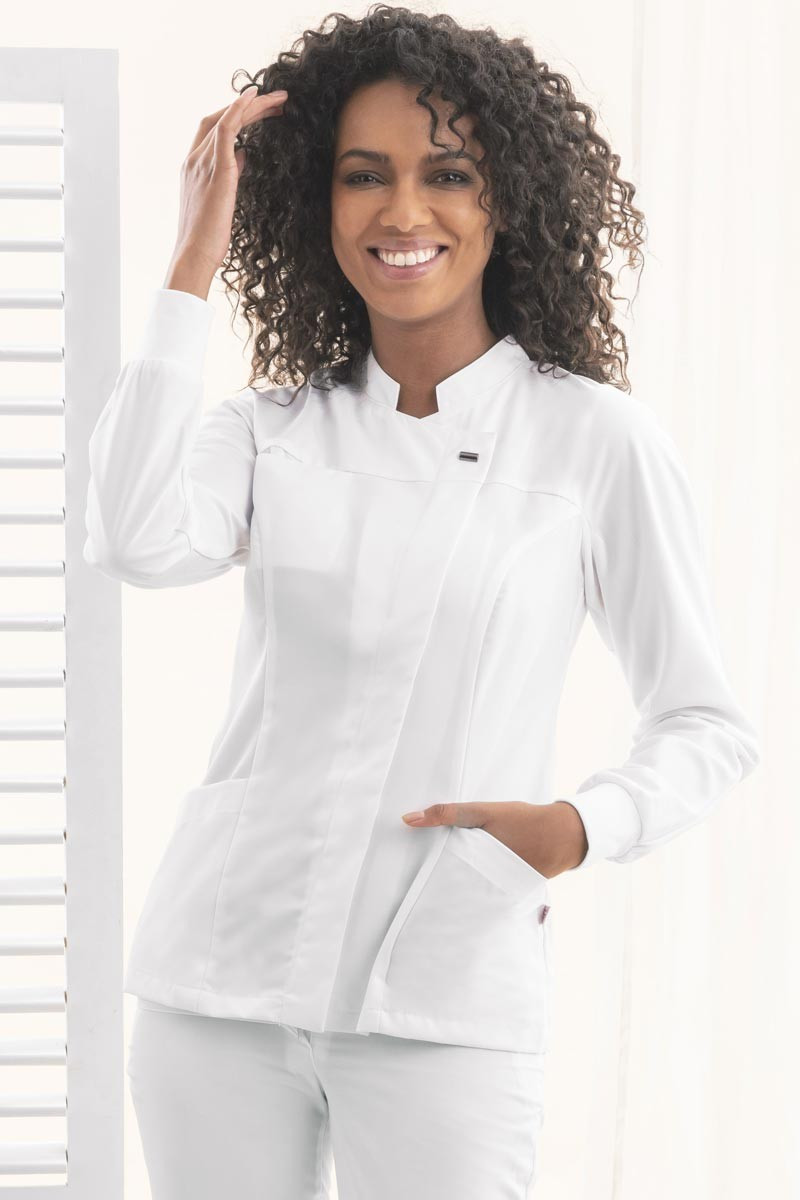 Women's white medical gown - Giada Blouse