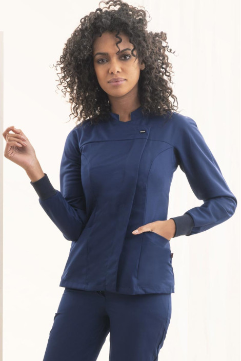 Women's navy blue medical blouse - Giada Blouse