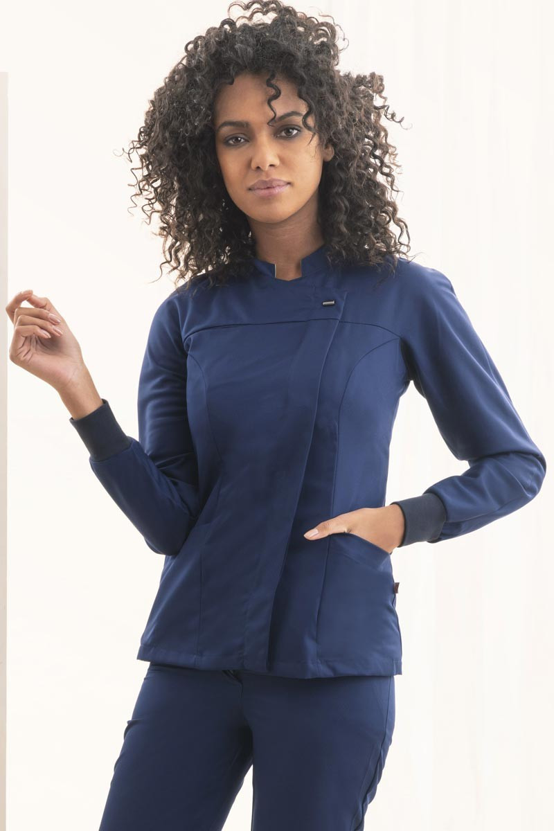 Women's navy blue medical blouse - Giada Blouse