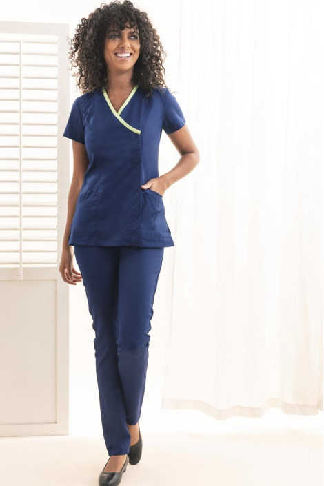 Pantaloni medici blu marine da donna - Pantalon Giulia