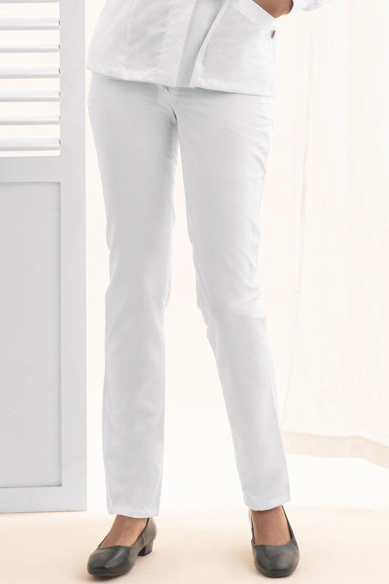 Women's white medical trousers - Giulia trousers