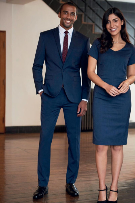 Pantalone navy pinpoint da uomo in uniforme alberghiera - Pantalone Pegasus