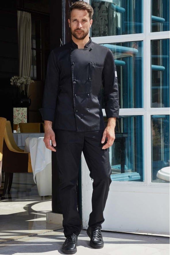 Men's black kitchen jacket - Raphael kitchen jacket
