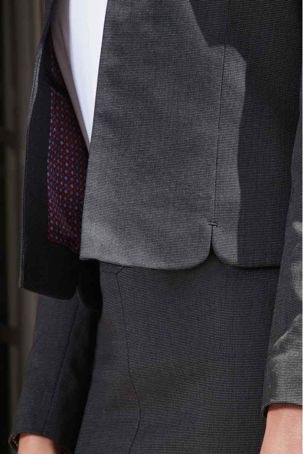 Veste hôtellerie femme gris pinpoint - Veste Vega
