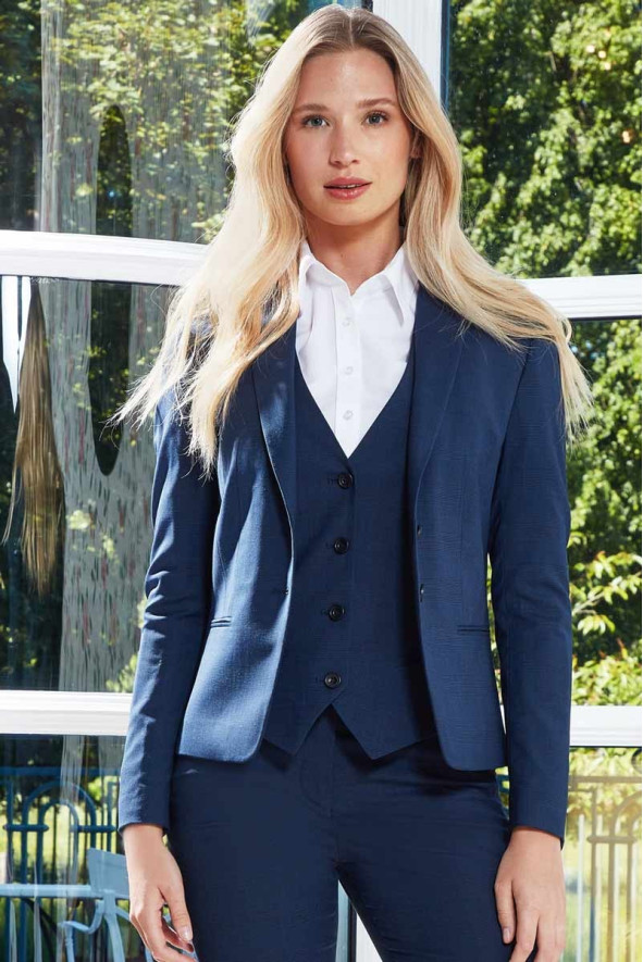 Veste hôtellerie femme marine - Veste Calvi Prince de Galles
