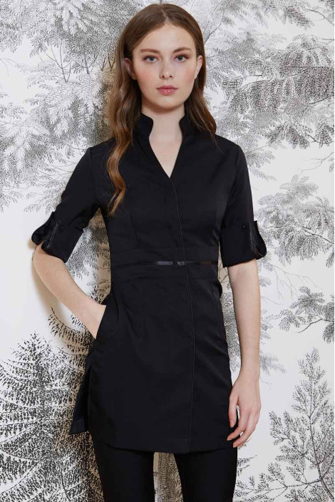 Black esthetician's tunic - Roma tunic