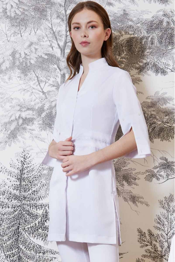 White esthetician's tunic - Roma tunic