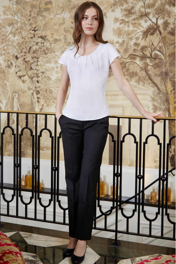 Chemisier uniforme hôtellerie blanc femme - Chemisier Hanska