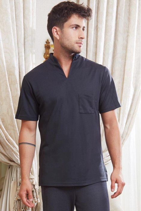 Men's dark grey professional polo shirt - Mexico polo shirt