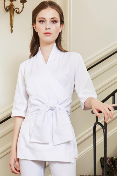 Kimono esthéticienne blanc - Kimono Antigua