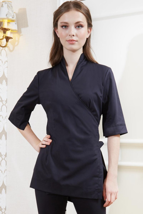 Kimono nero da estetista - Kimono Antigua